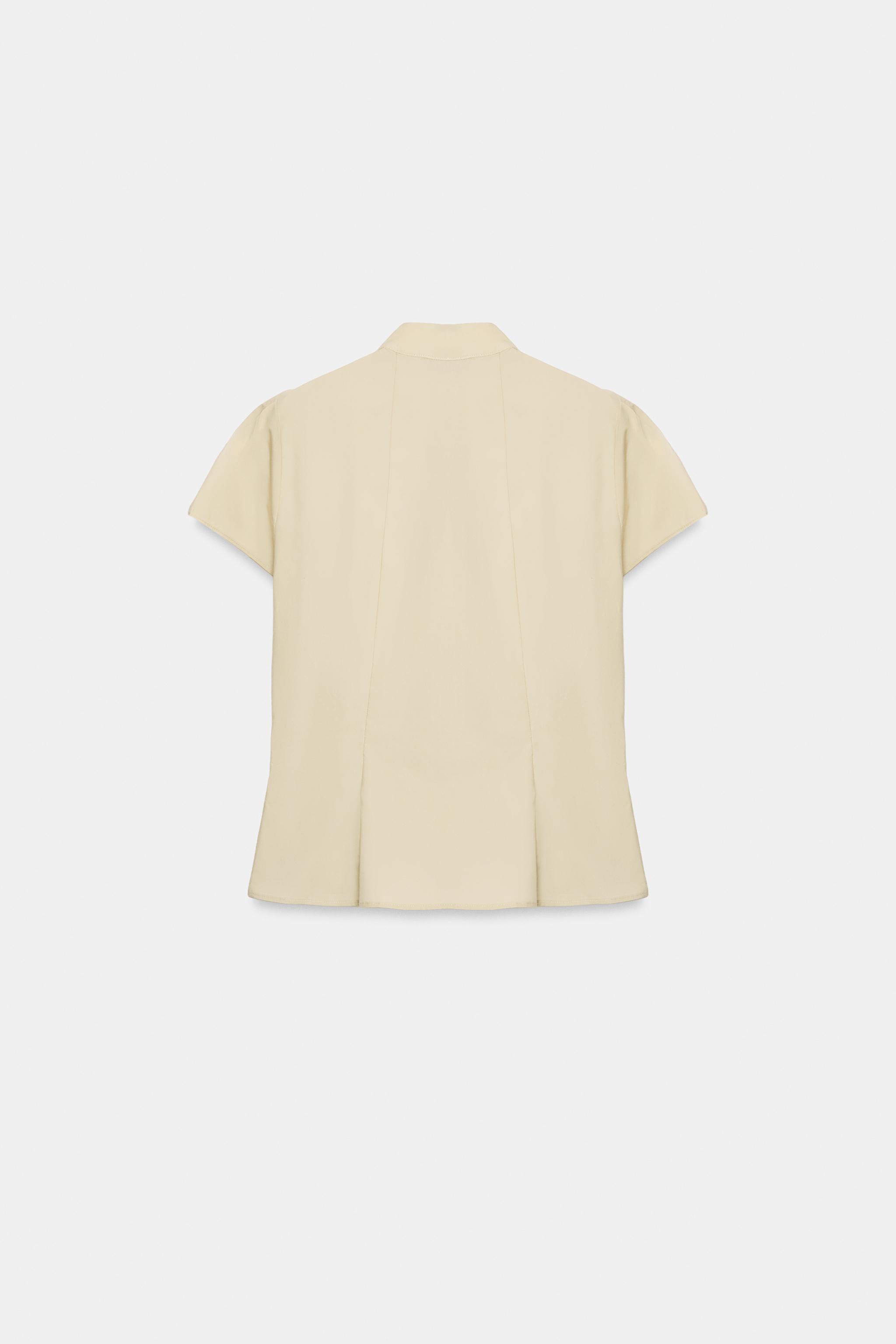 Женские рубашки Zara SHORT SLEEVE SHIRT — фото 7