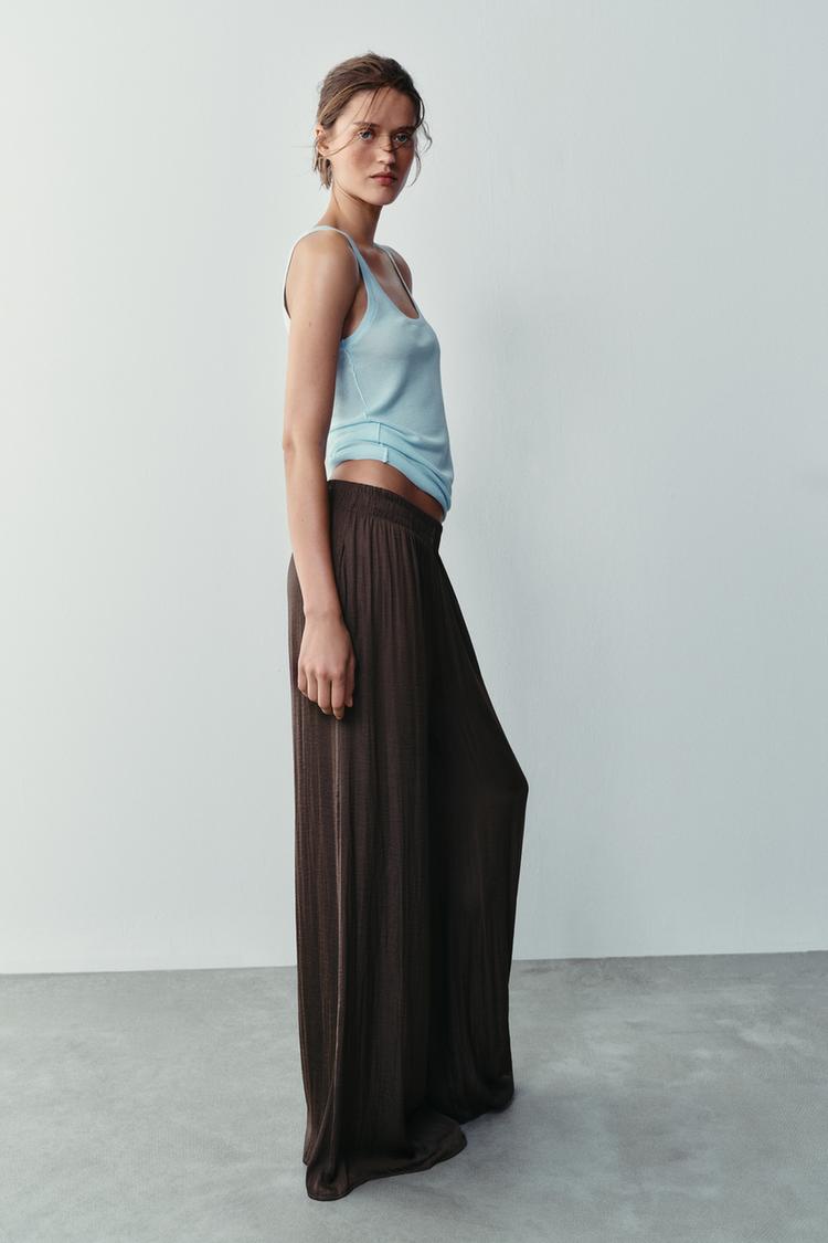 Pantalones de pata ancha fluidos 5