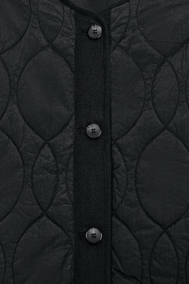 BLOUSON COURT MATELASSÉ - Noir de Zara - Image 9