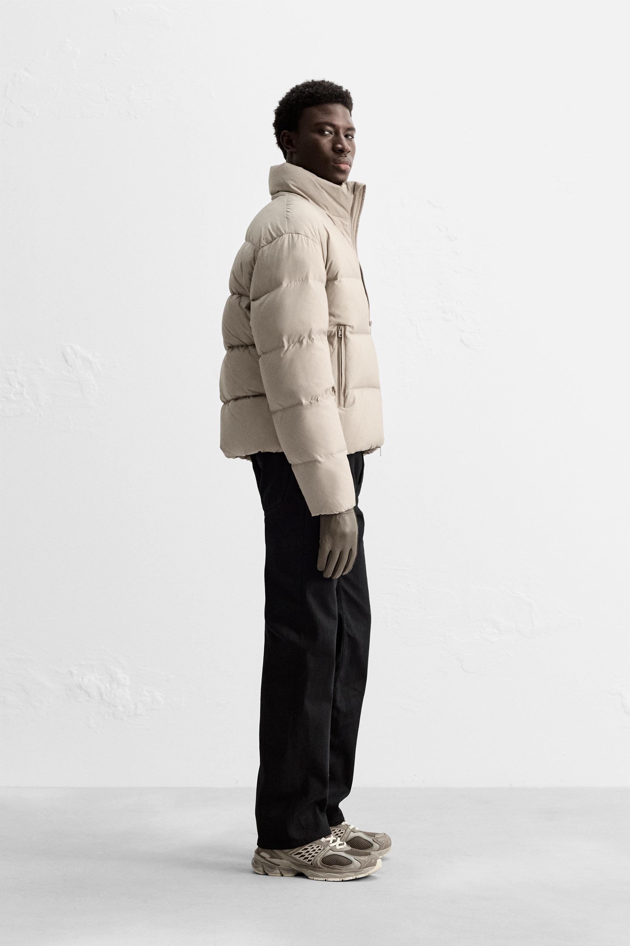 100%羽毛撥水加工ダウンジャケット - ベージュ | ZARA Japan / 日本