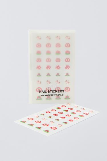 ZARA NAIL STICKERS STRAWBERRY WORLD - TINTED LEATHER الخاص بـ Zara