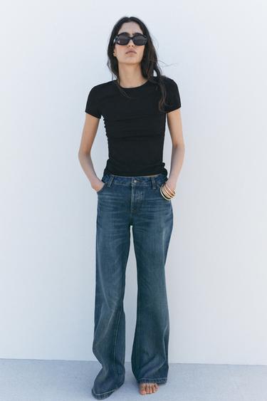 Zara ZW COLLECTION BOOTCUT FULL LENGTH LOW RISE JEANS - Faded blue - Image 0
