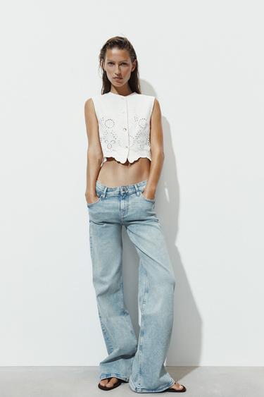 EMBROIDERED WAISTCOAT - White by Zara - Image 0