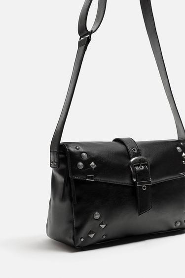 STUDDED CROSSBODY BAG - Black by Zara - Image 4