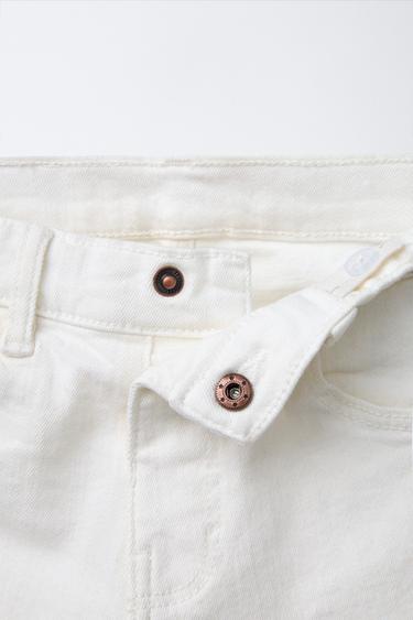 REGULAR-FIT-HOSE AUS SERGE - Cremefarben von Zara