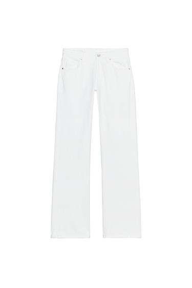 JEANS TRF WIDE LEG TIRO BAJO - Blanco de Zara
