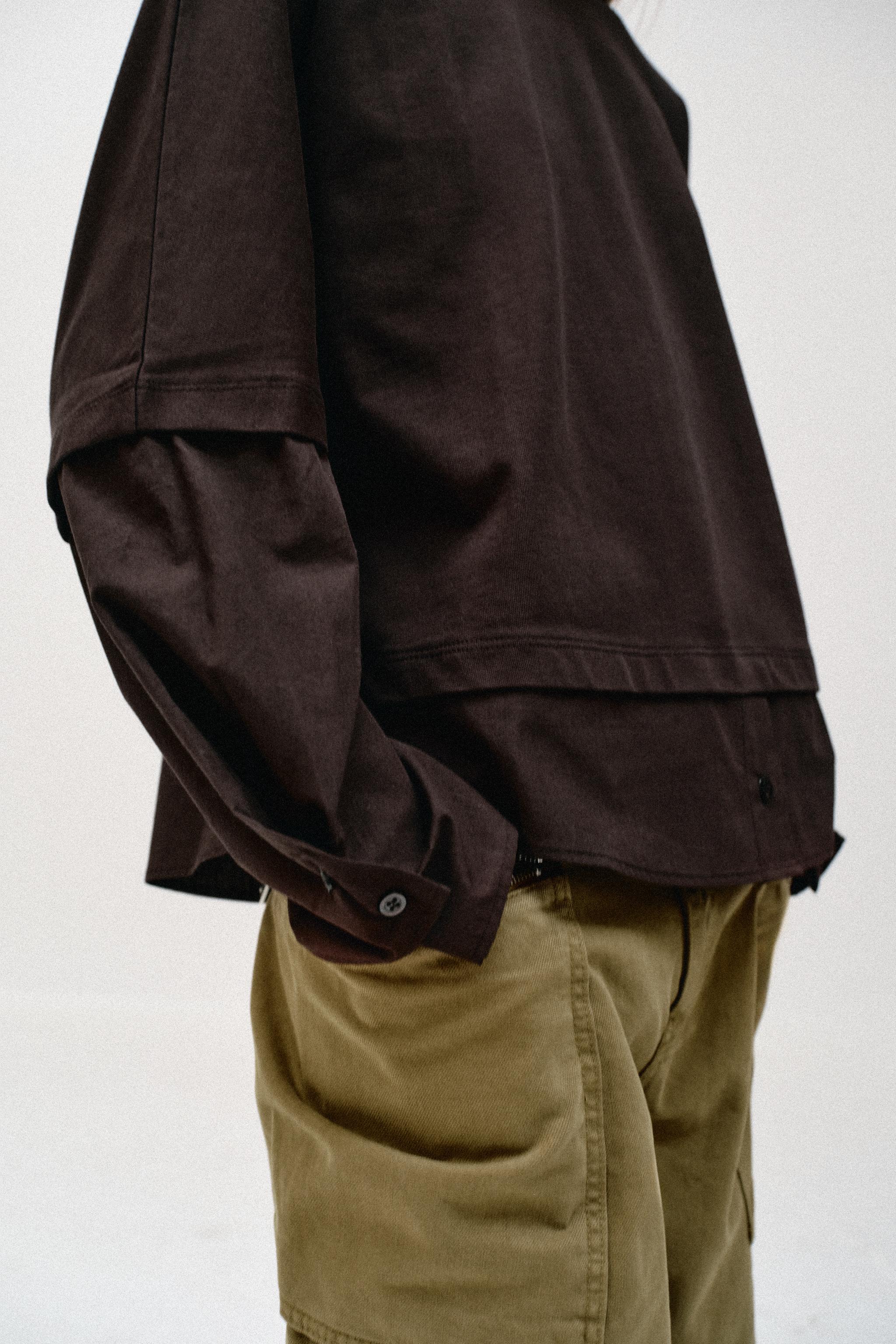COMBINED POPLIN T-SHIRT