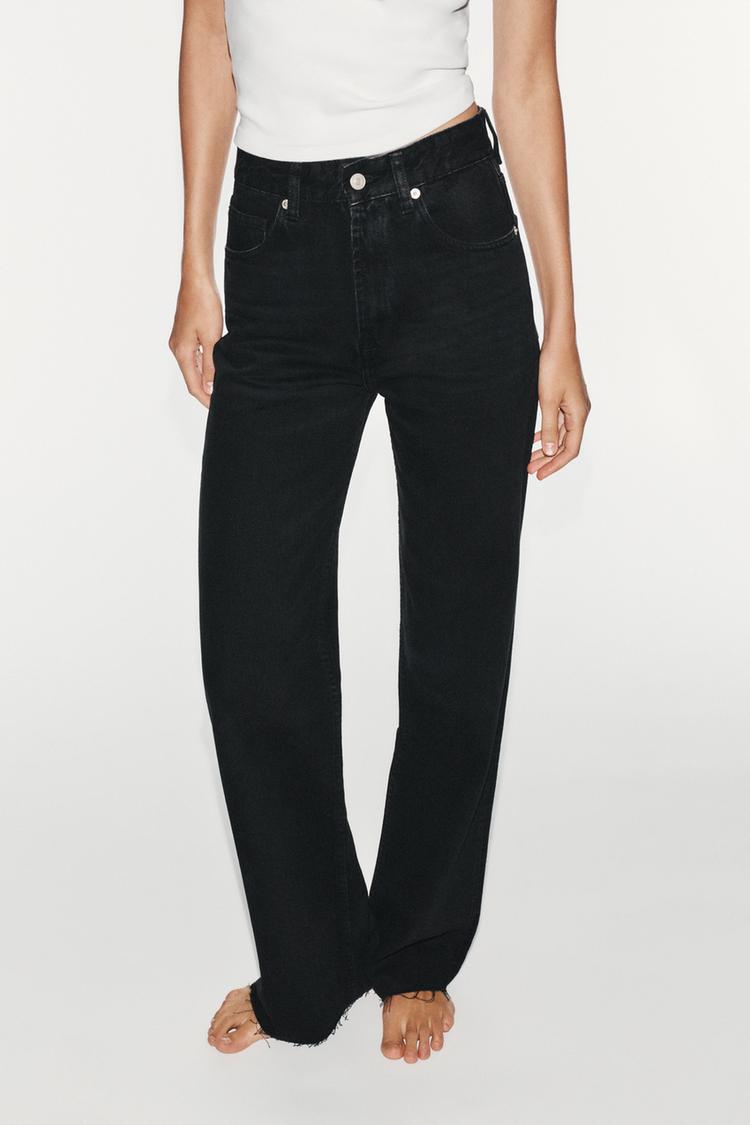 JEANS TRF DE CINTURA ALTA Y PIERNA ANCHA 2
