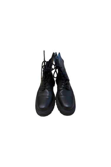 LACE BOOTS WITH ZIP BLACK