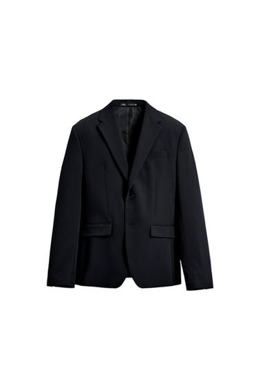 BLAZER DE TERNO CONFORT - Azul-marinho da Zara