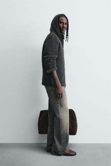 TEXTURED RIBBED JACKET - Anthracite Grey by Zara - Image 3