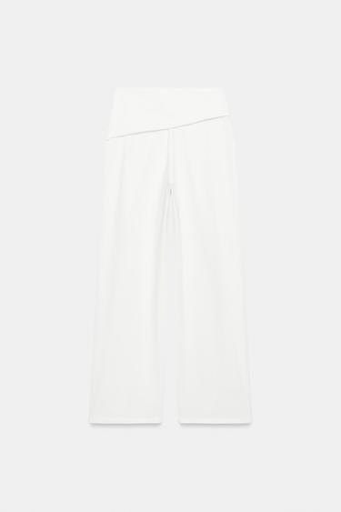 ASYMMETRIC WAIST TROUSERS - Ecru by Zara - Image 6