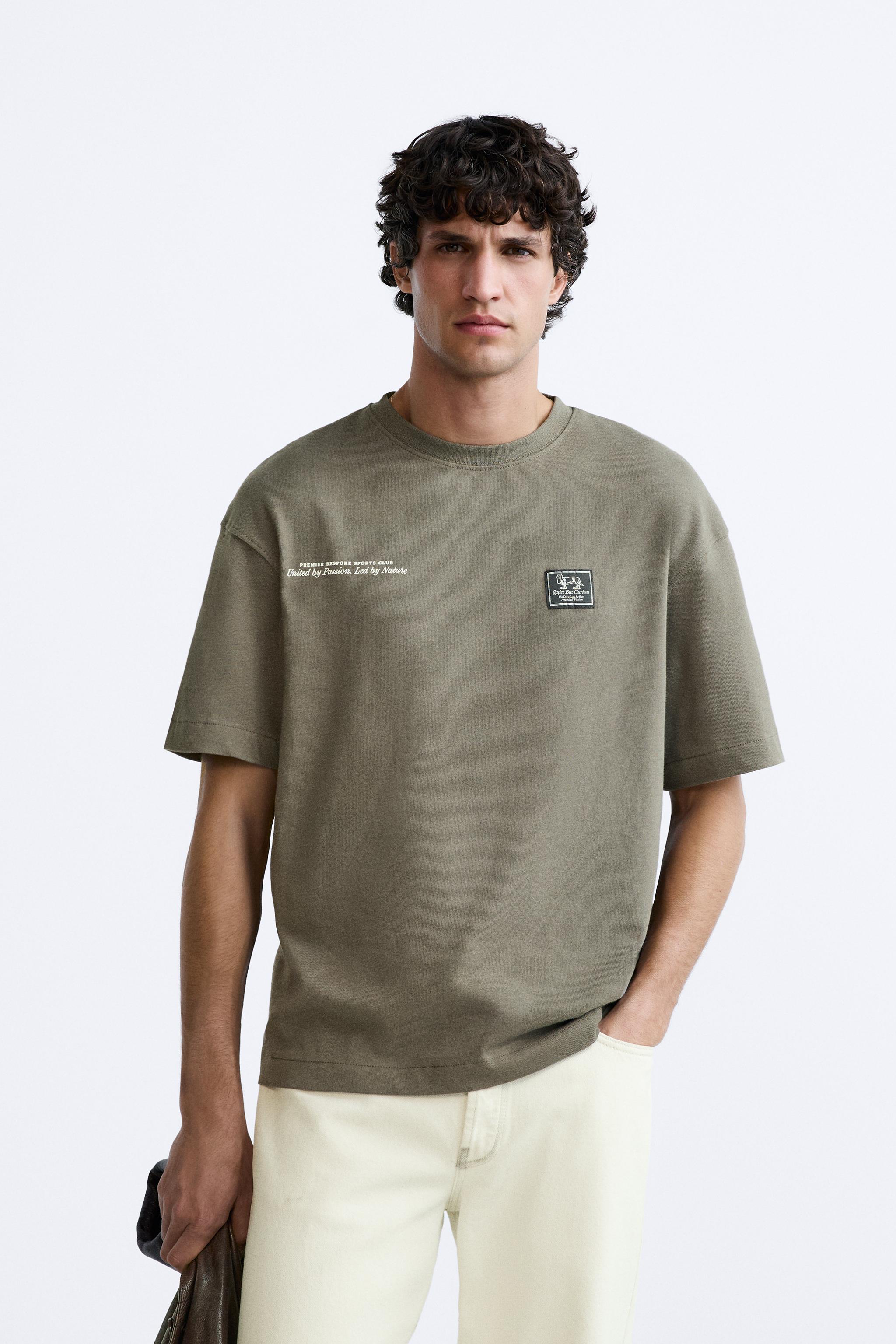 Army t shirt zara sale