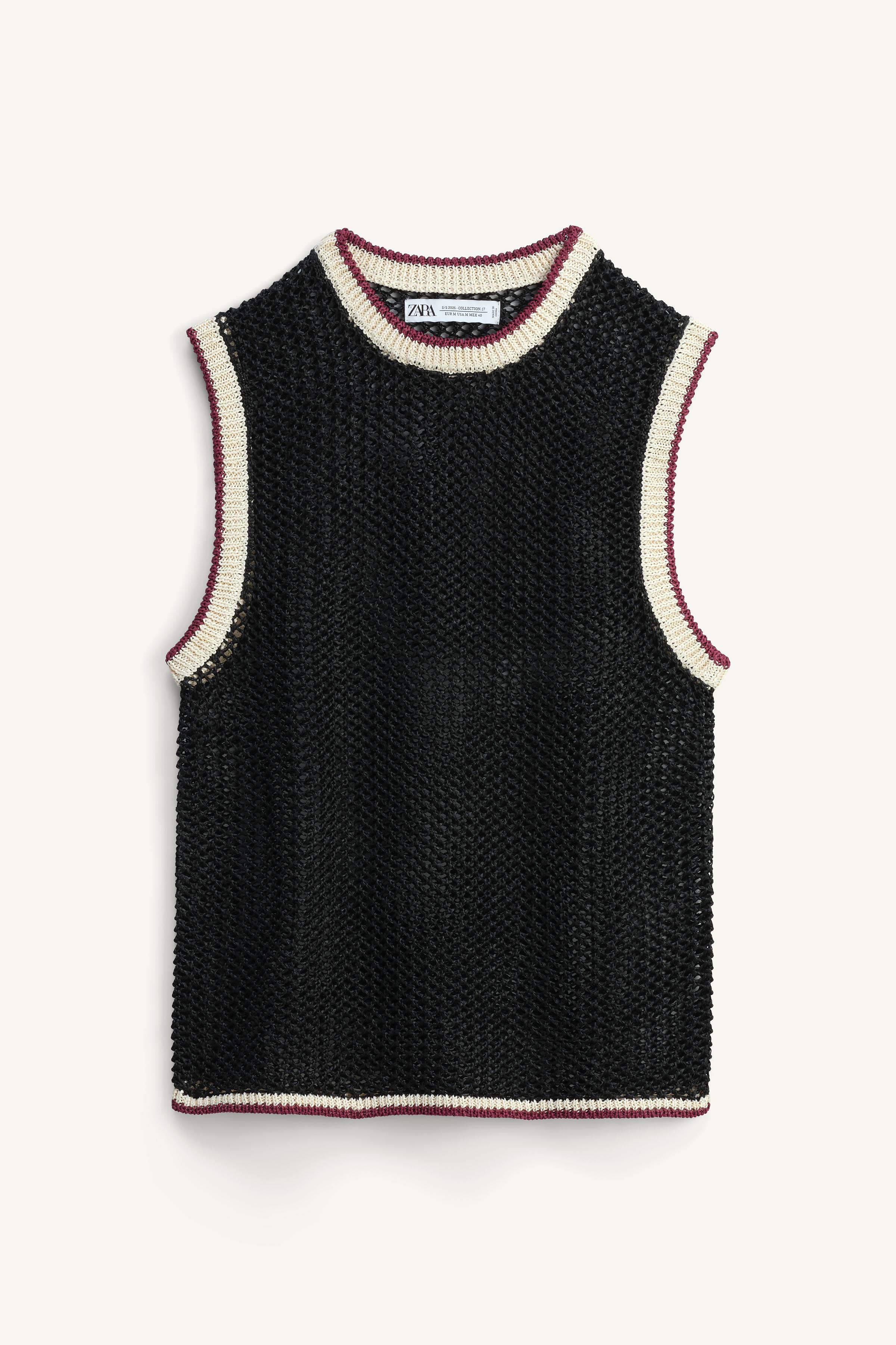 TEXTURED KNIT VEST LIMITED EDITION - Black | ZARA United States TEXTURED KNIT VEST LIMITED EDITION - Black | ZARA United States