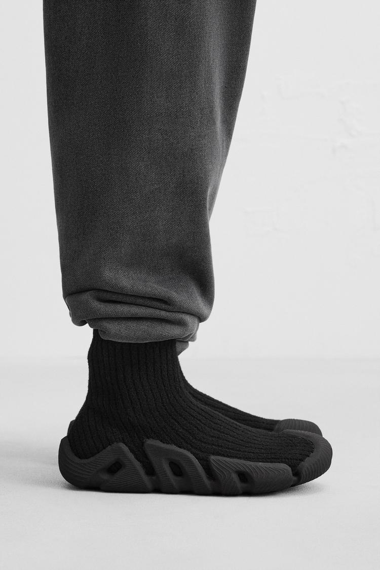 Athletic Shoes Zara High Top Shoes FABRIC HIGH-TOP SNEAKERS Multi