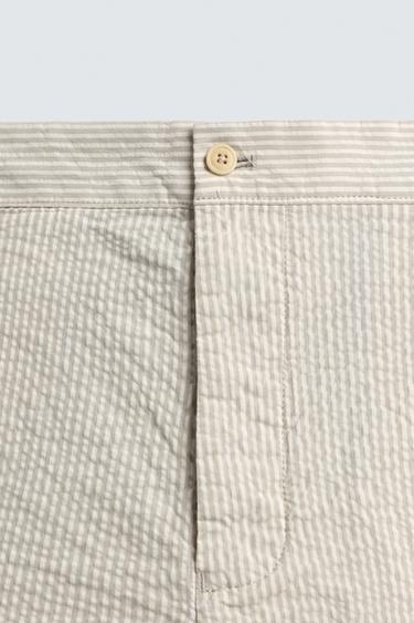 BERMUDA REGULAR FIT SEERSUCKER - Rayures de Zara - Image 7