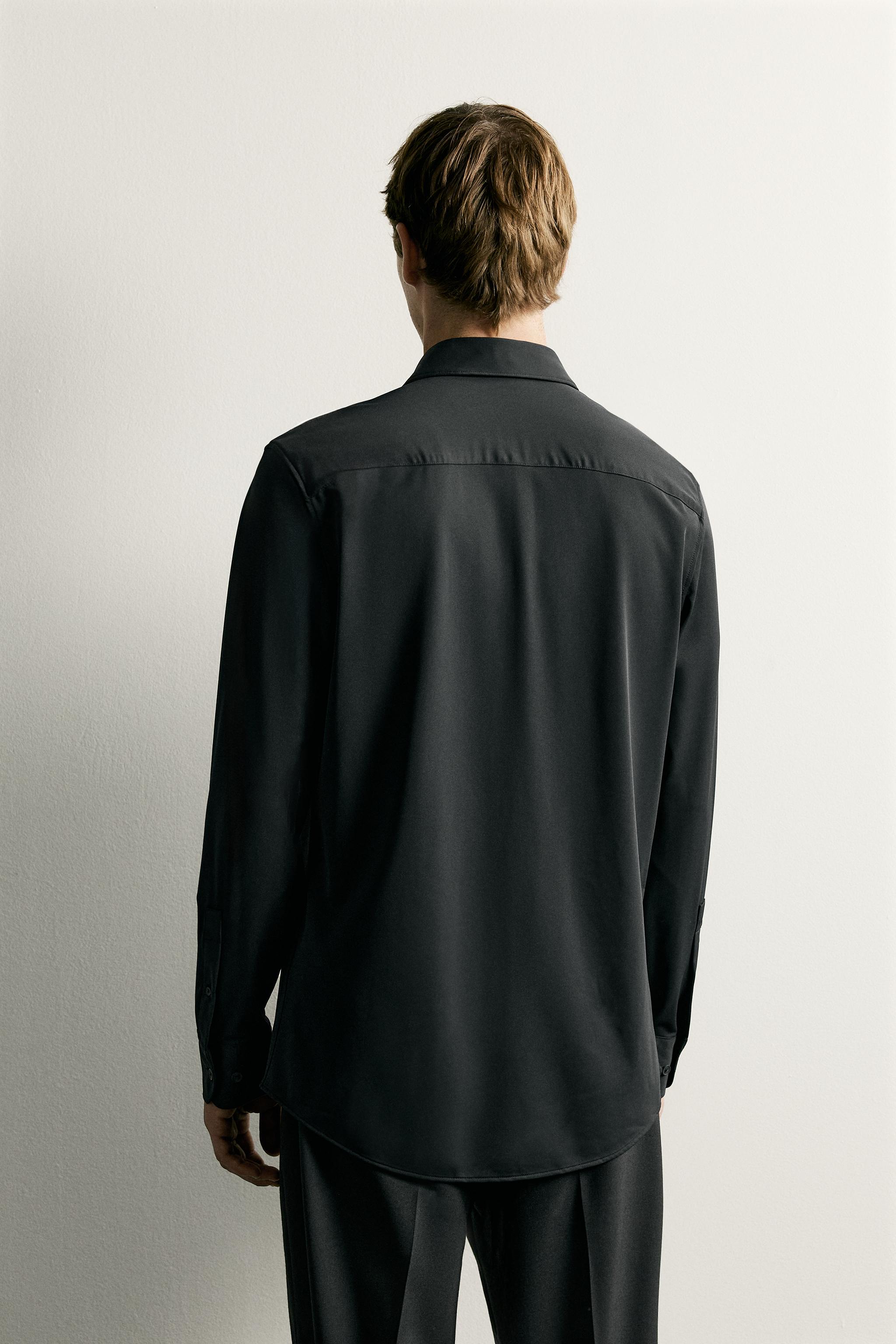 Мужские рубашки Zara TEXTURED REGULAR FIT SHIRT — фото 3