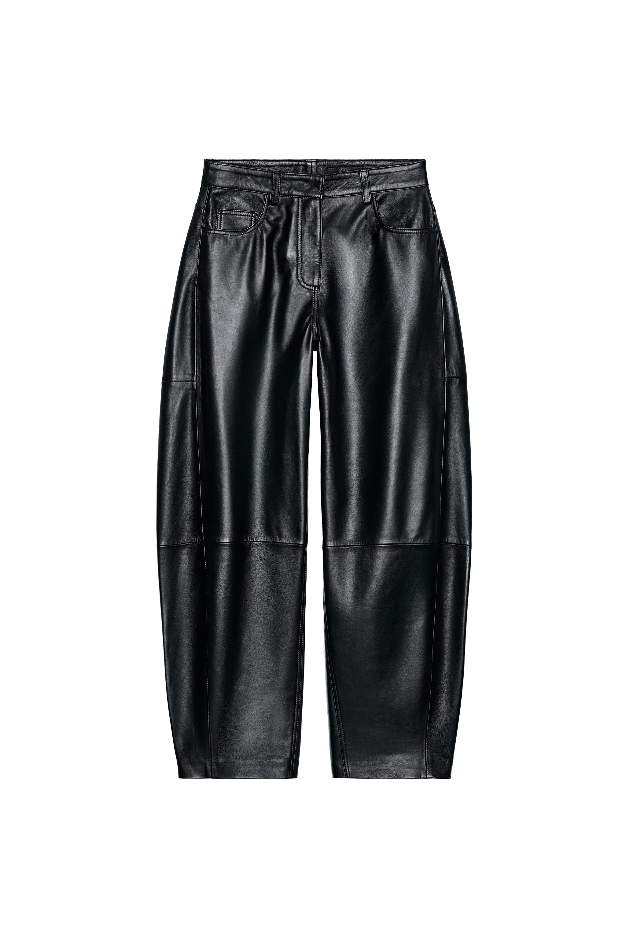 ZW COLLECTION LIMITED EDITION レザーバレルパンツ - ブラック | ZARA