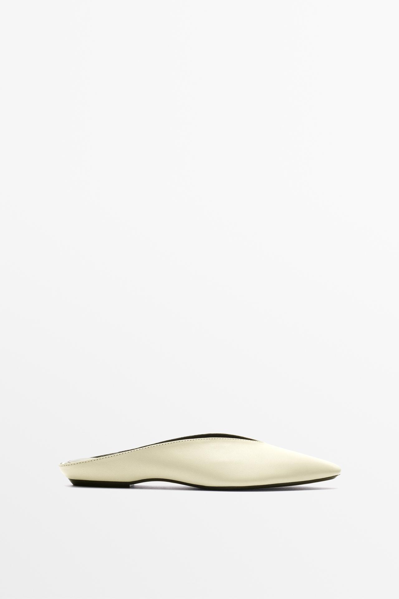 Soft leather mule — Ecru