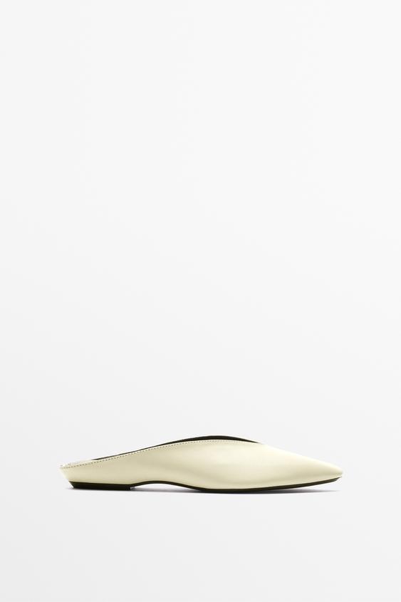 Zapato mule piel soft - Crudo de Zara - Imagen 0