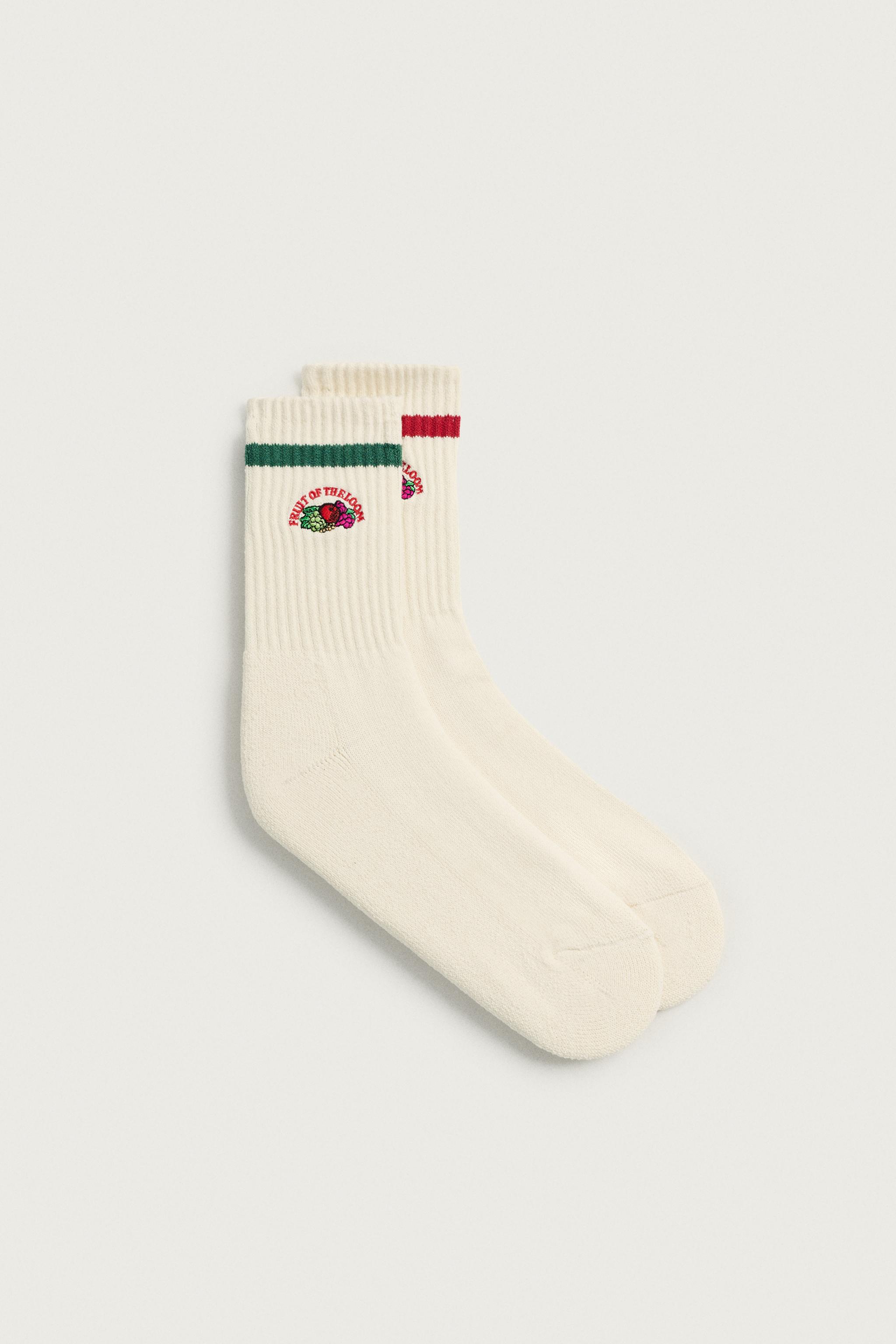 LOT DE 2 CHAUSSETTES CÔTELÉES FRUIT OF THE LOOM™
