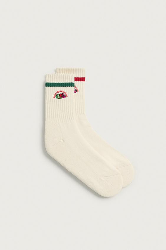 CALCETINES RIB BANDA PACK 2 FRUIT OF THE LOOM ™ - Crudo de Zara - Imagen 0