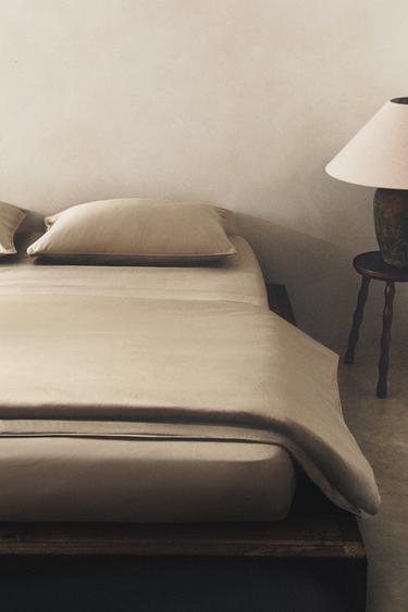 SATEEN DUVET COVER (500 THREAD COUNT) - Taupe grey by Zara