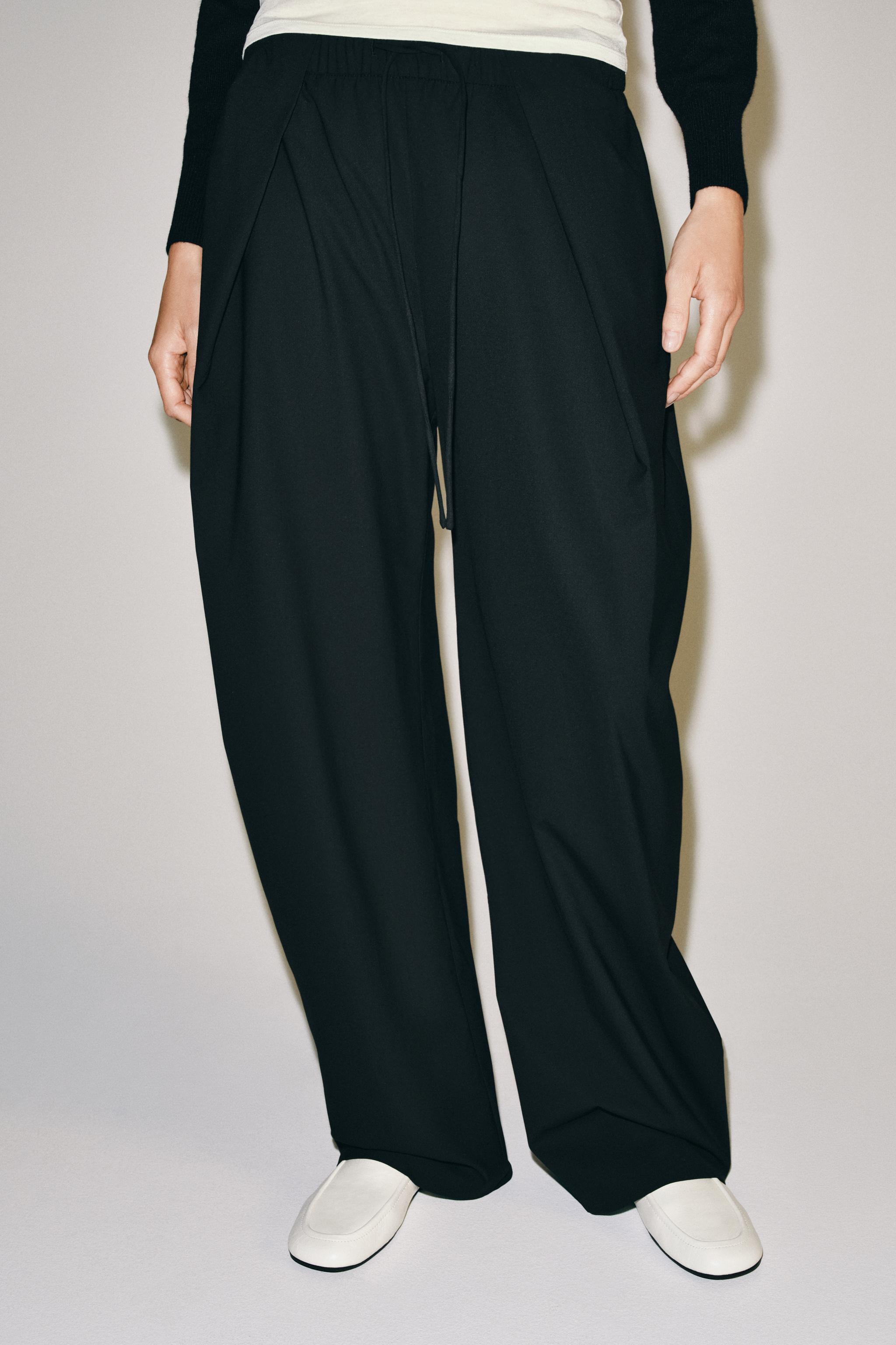 Женские брюки Zara ZW COLLECTION PLEATED TROUSERS — фото 7