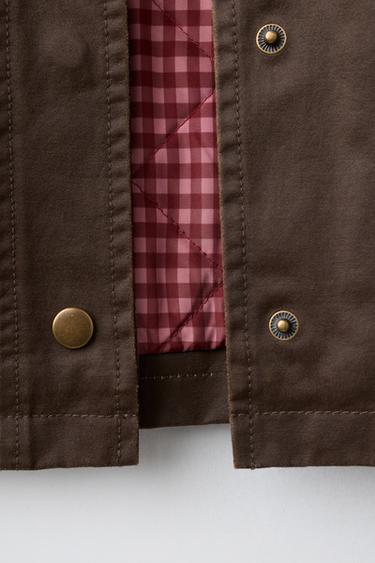 BLOUSON CIRE À COL BIMATIÈRE - Marron de Zara - Image 6
