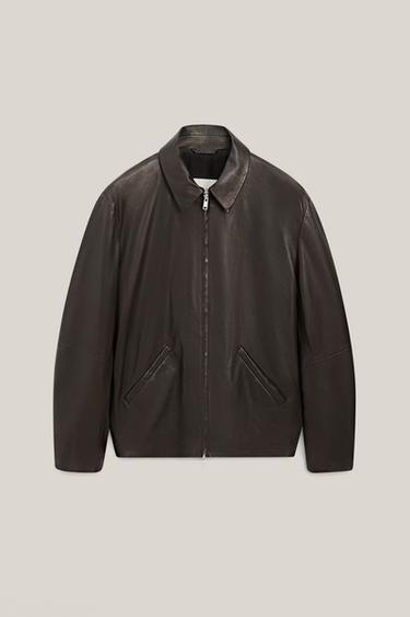Zara Soft nappa leather jacket - LIMITED EDITION - Brown