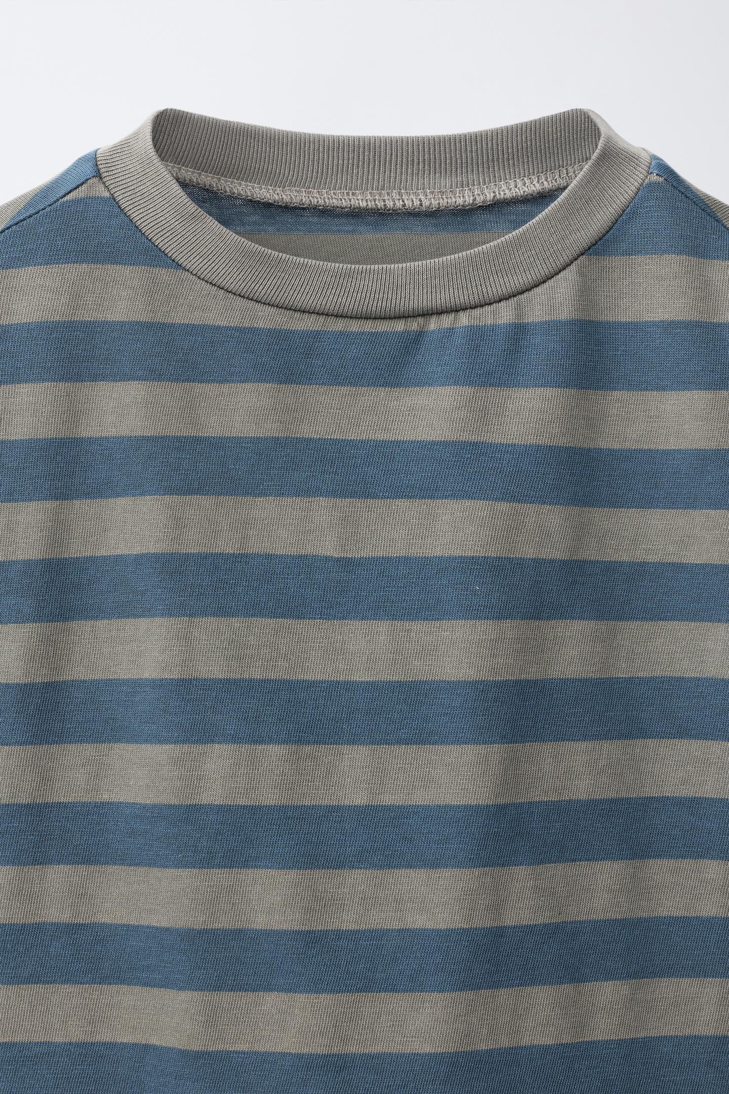 Детская футболка Zara Striped Print, цвет: Голубоватый — фото 3