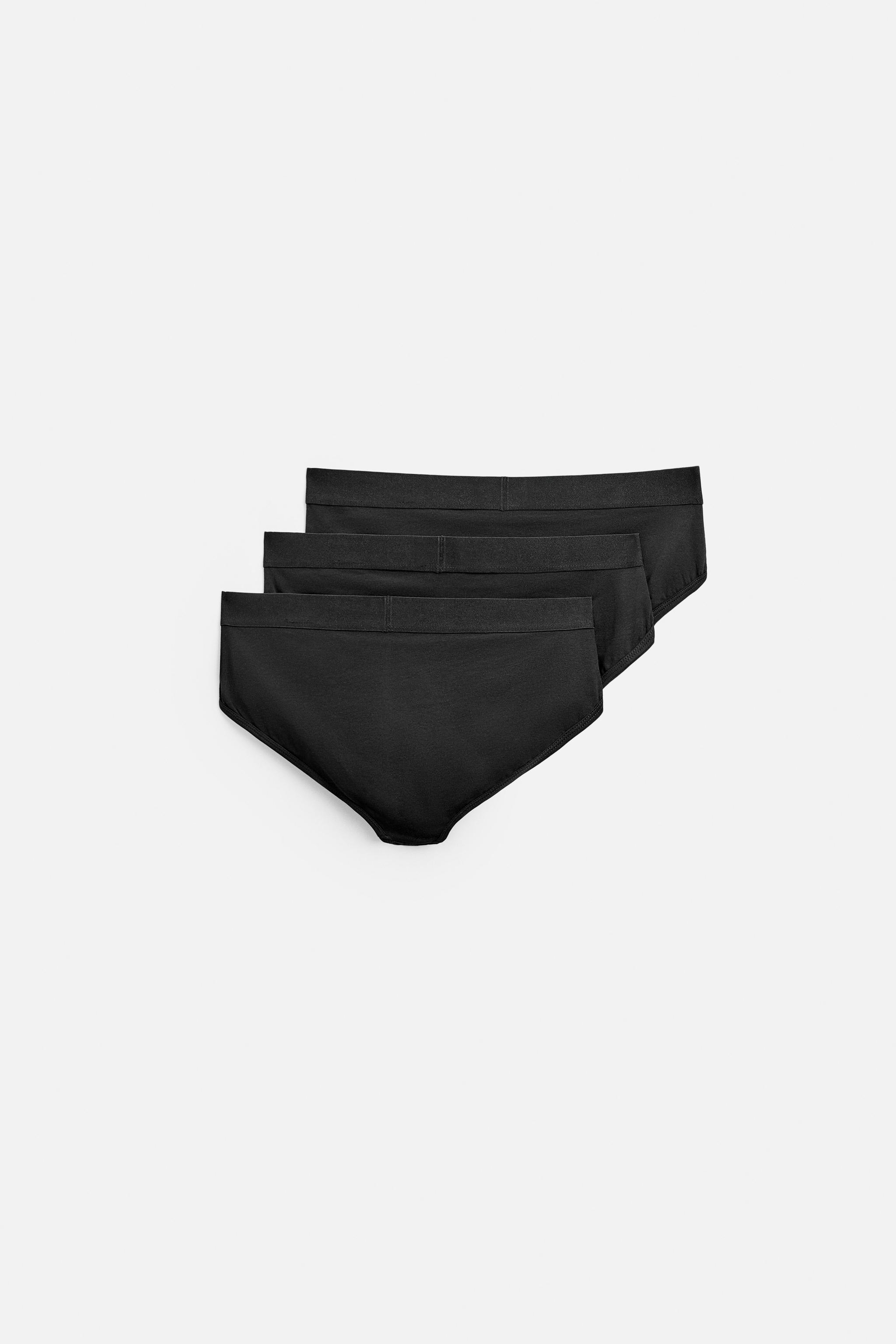 ベーシックブリーフ x 3 セット - ブラック | ZARA Japan / 日本 ベーシックブリーフ x 3 セット - ブラック | ZARA Japan / 日本