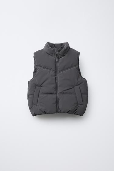 CHALECO ENGOMADO - Gris antracita de Zara