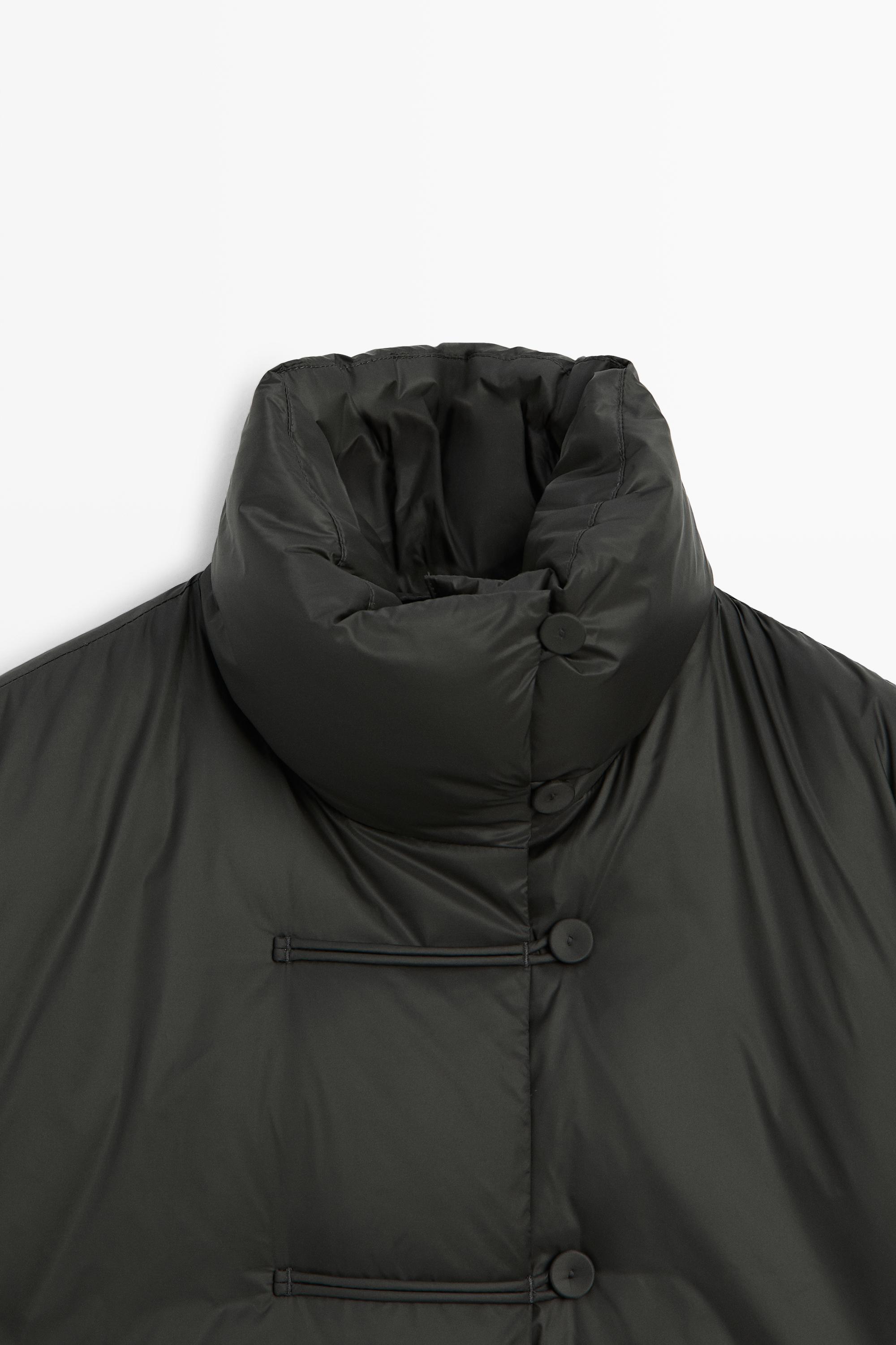 Down jacket with toggle detail