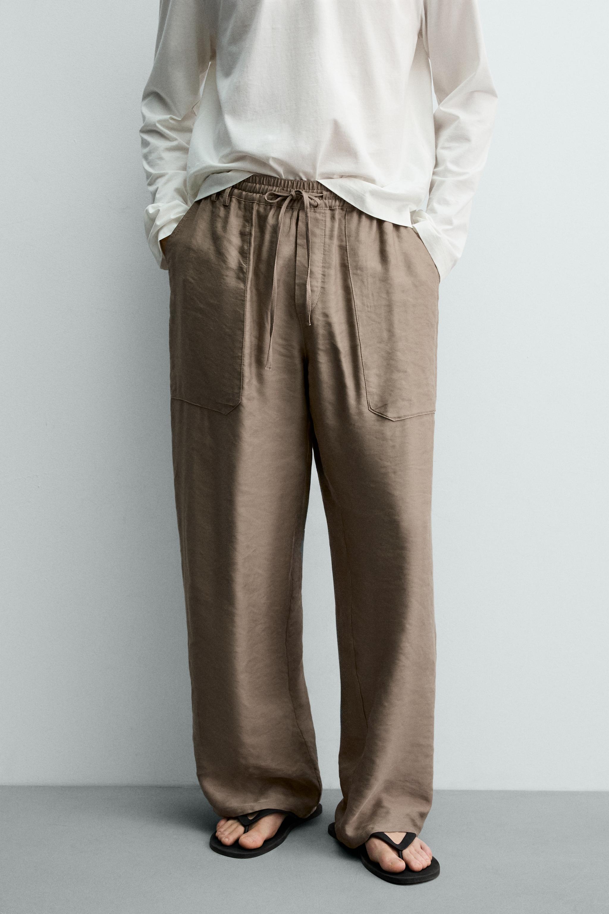 Мужские брюки Zara RELAXED FIT FLOWY PANTS — фото 2
