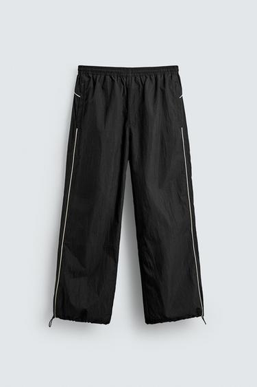 CONTRAST TECHNICAL JOGGER TROUSERS - Black by Zara