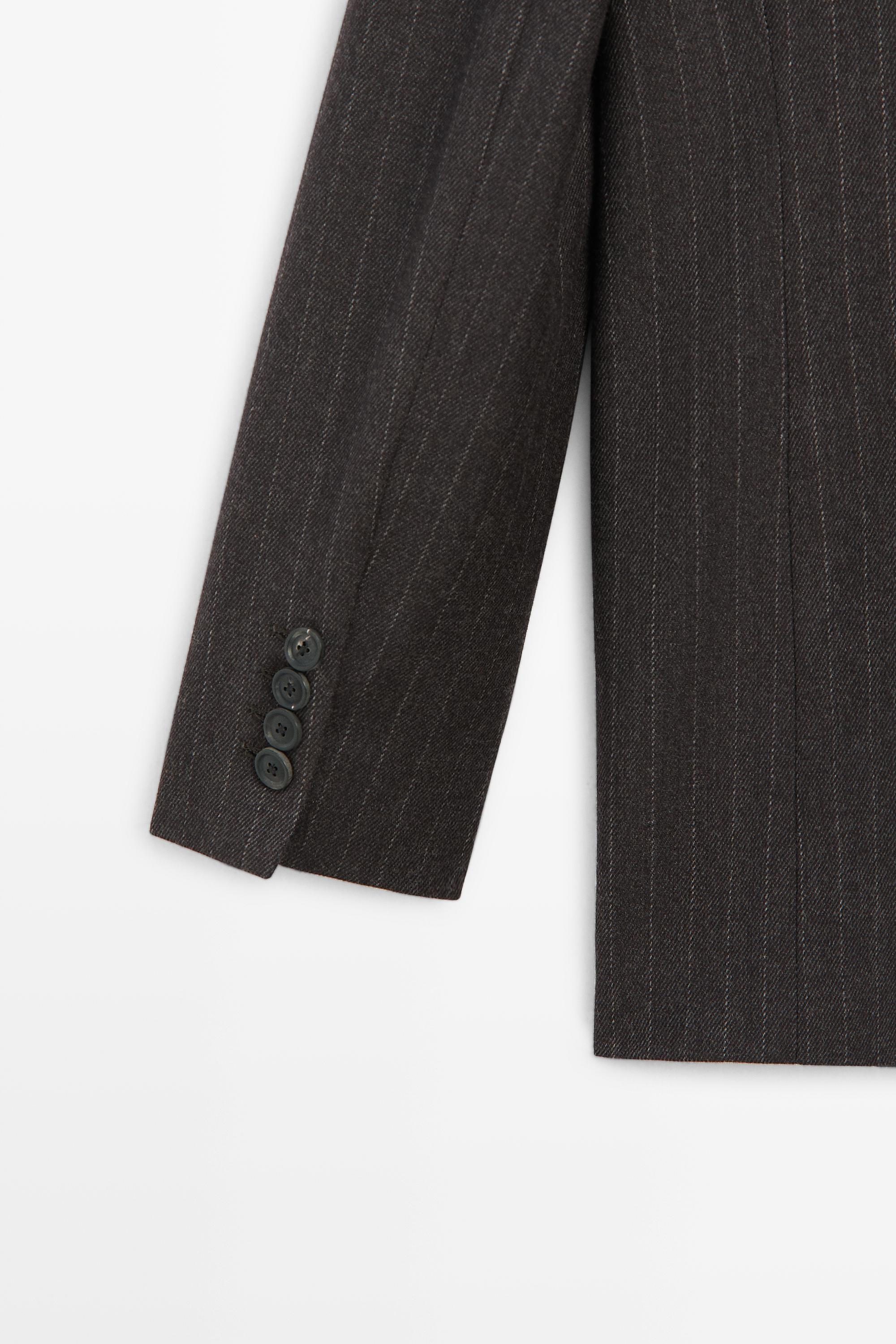 Pinstripe suit blazer