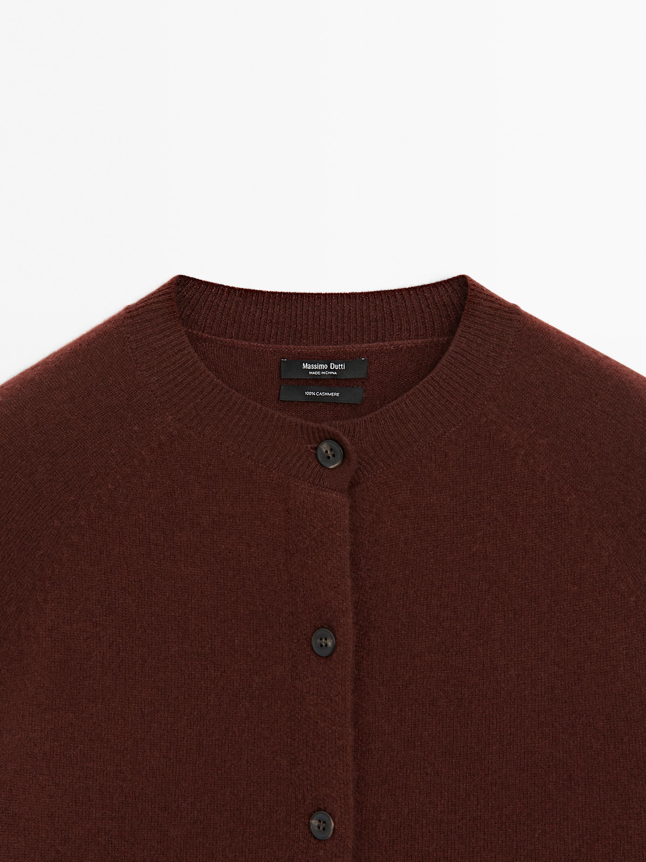 Long sleeve cashmere cardigan