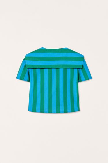 CHEMISE FOULARD RAYURES LIMITED EDITION - Bleu / Vert de Zara - Image 6
