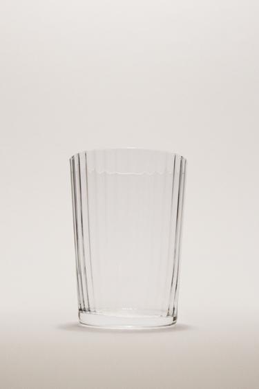 Zara GLASS TUMBLER WITH LINES - 990
