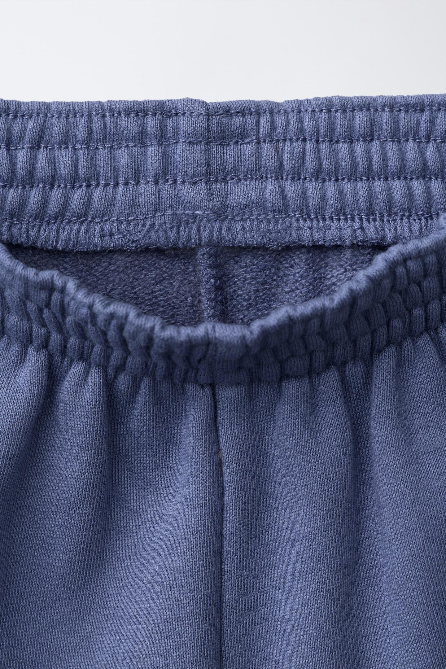 Детские комплекты Zara Plain Sweatshirt and Pants Jogging Set, цвет: Серый / Синий — фото 4