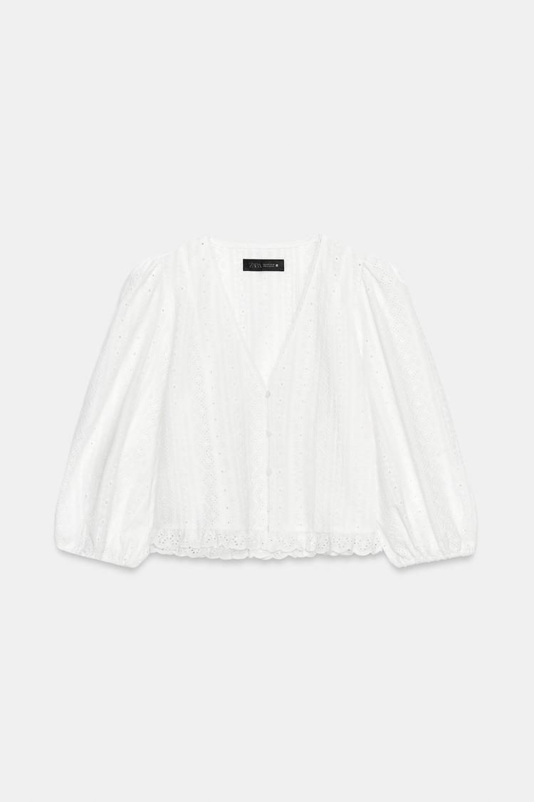 Blusa con bordado calado 4