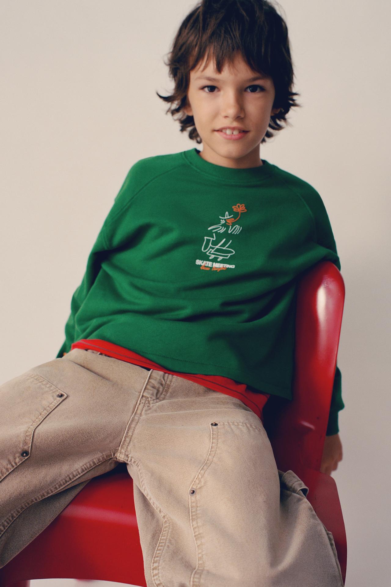 LUCAS BEAUFORT © PRINTED SWEATSHIRT — Green