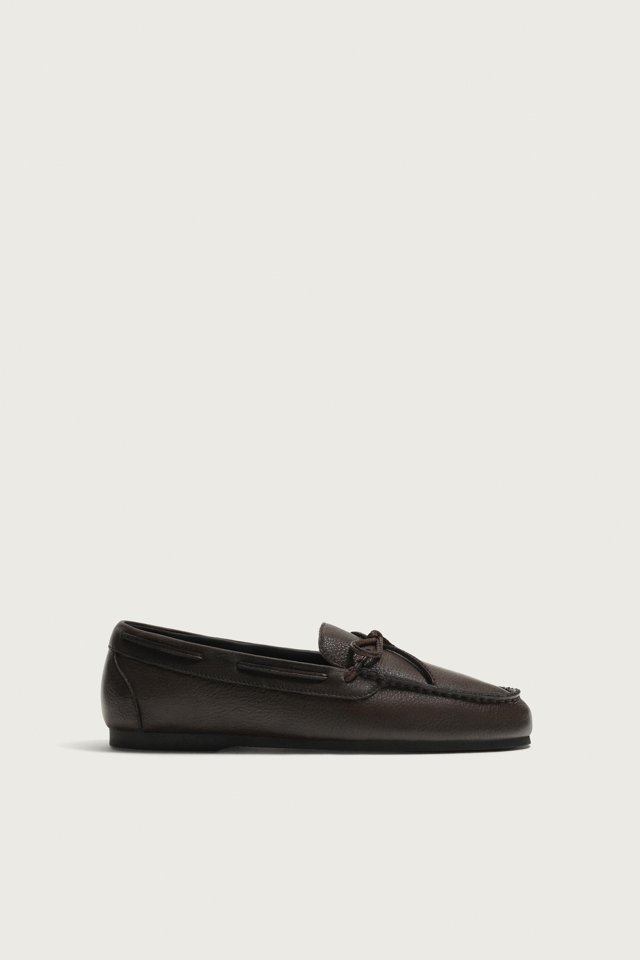 AARON LEVINE X ZARA LEATHER KEEPER LOAFERS - Brown | ZARA United