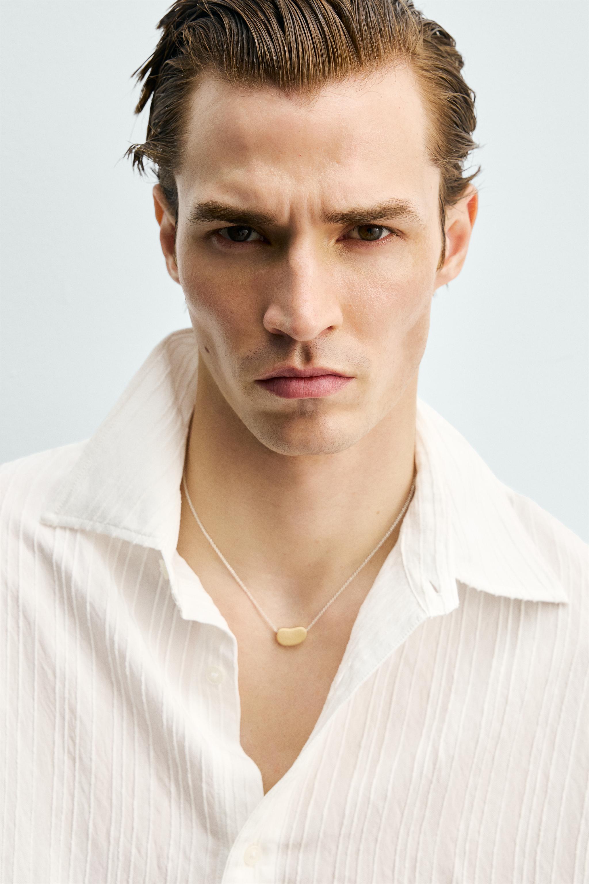 RELAXED FIT TEXTURED STRIPED SHIRT