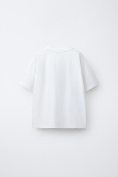 T-SHIRT IMPRIMÉ VARSITY - Blanc cassé de Zara - Image 1