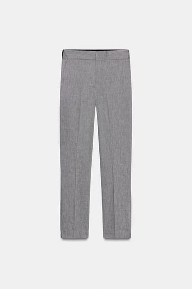 CALÇA CROPPED SOFT - Cinza-vigoré da Zara