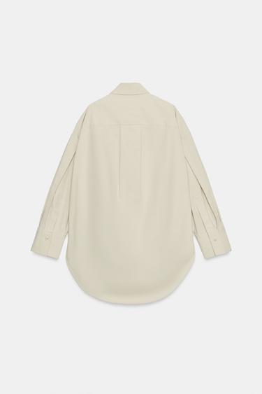 ZW COLLECTION LIMITED EDITION OVERSIZE SHIRT - Light beige by Zara - Image 6
