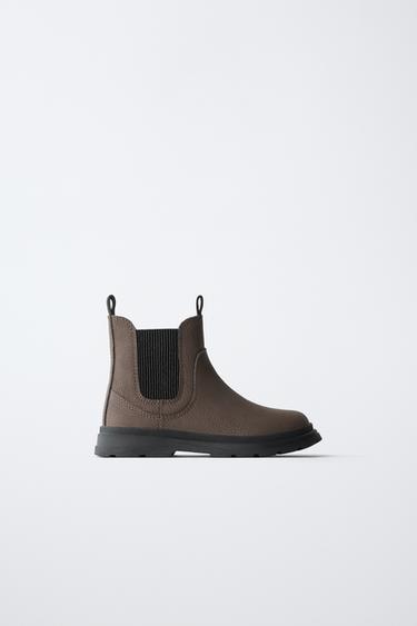 Zara 切爾西短靴 - 棕色 - 圖片 0