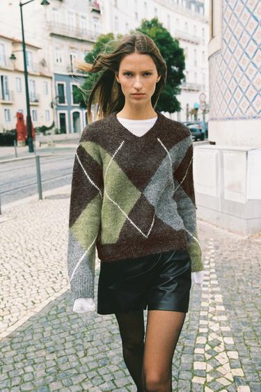 JUPE-CULOTTE CROISÉE MATIÈRE SYNTHÉTIQUE - Noir de Zara - Image 2